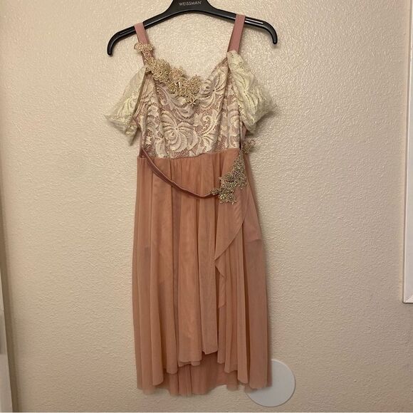 WEISSMAN Dance Costume ballet lyrical blush pink leotard dress I REST XLC child - Picture 2 of 10